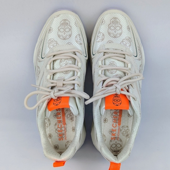 Skechers Street Sneaker Tres Air Uno Dia De Muertos Lace Up Natural 7.5 NWT - Picture 12 of 15